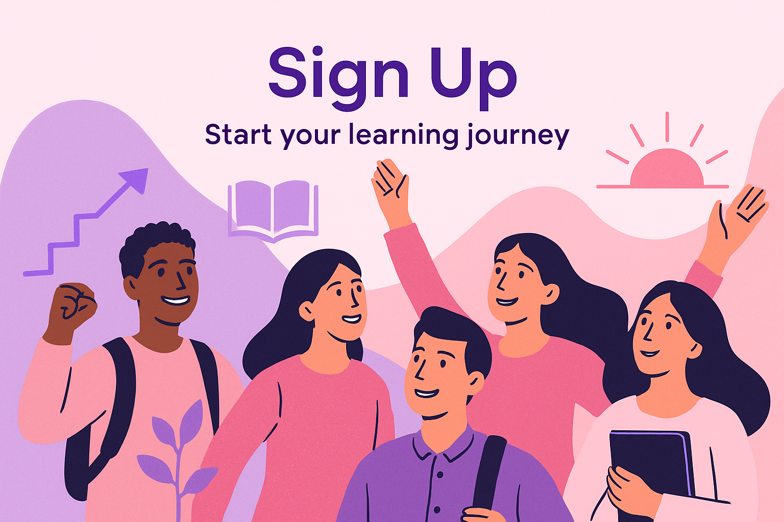 Mensen klaar voor hun leertraject en transformatie