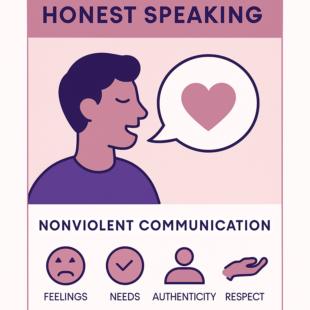 Eerlijk spreken - Pijler van Geweldloze Communicatie met gevoelens, behoeften, authenticiteit en respect